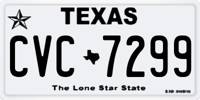 TX license plate CVC7299