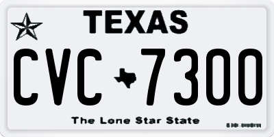 TX license plate CVC7300