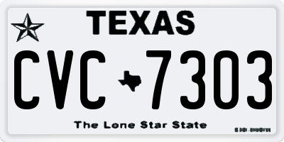 TX license plate CVC7303