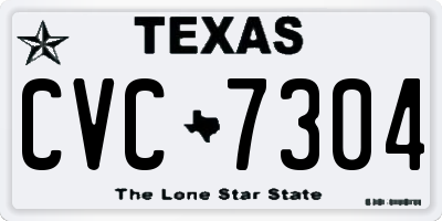 TX license plate CVC7304