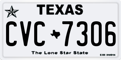 TX license plate CVC7306