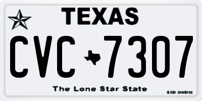 TX license plate CVC7307