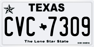 TX license plate CVC7309