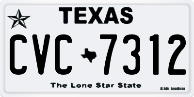 TX license plate CVC7312