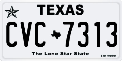 TX license plate CVC7313