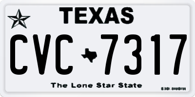TX license plate CVC7317