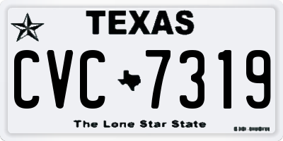 TX license plate CVC7319