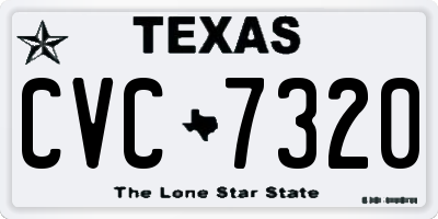 TX license plate CVC7320