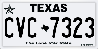 TX license plate CVC7323