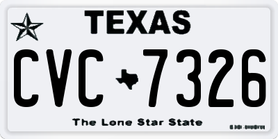 TX license plate CVC7326