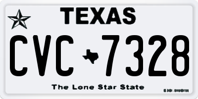 TX license plate CVC7328