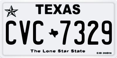 TX license plate CVC7329