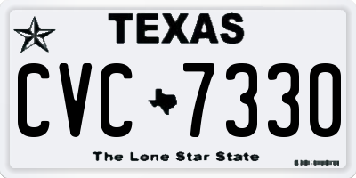 TX license plate CVC7330