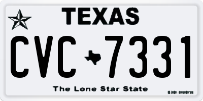 TX license plate CVC7331