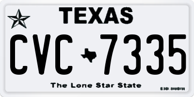 TX license plate CVC7335