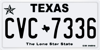 TX license plate CVC7336
