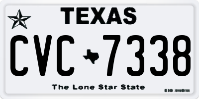 TX license plate CVC7338
