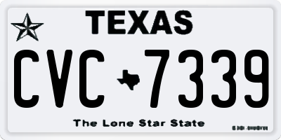 TX license plate CVC7339