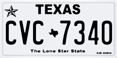 TX license plate CVC7340
