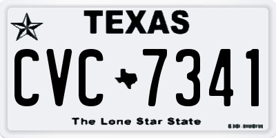 TX license plate CVC7341