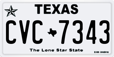 TX license plate CVC7343