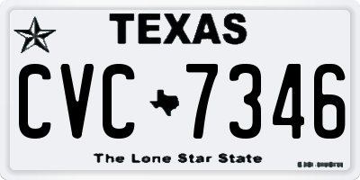 TX license plate CVC7346