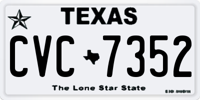 TX license plate CVC7352