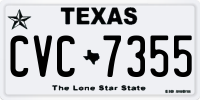 TX license plate CVC7355
