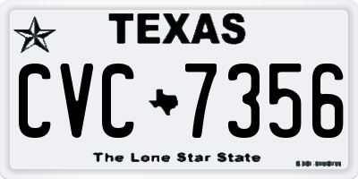 TX license plate CVC7356