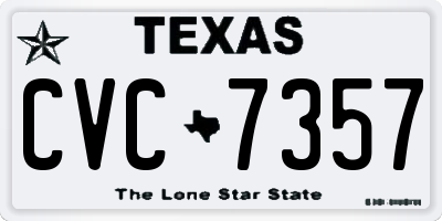 TX license plate CVC7357