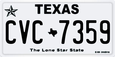 TX license plate CVC7359