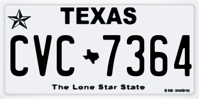 TX license plate CVC7364