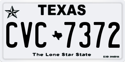 TX license plate CVC7372