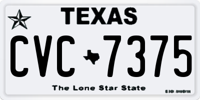TX license plate CVC7375