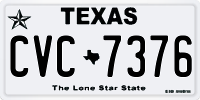 TX license plate CVC7376