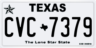 TX license plate CVC7379