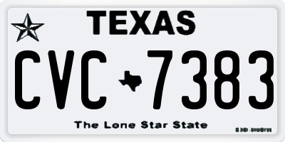 TX license plate CVC7383