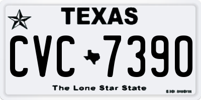 TX license plate CVC7390