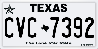 TX license plate CVC7392