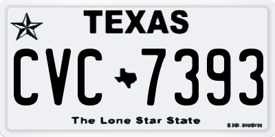 TX license plate CVC7393