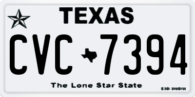 TX license plate CVC7394
