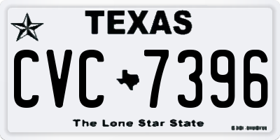 TX license plate CVC7396