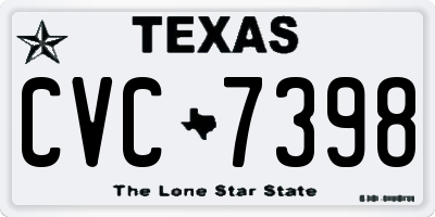 TX license plate CVC7398