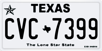 TX license plate CVC7399