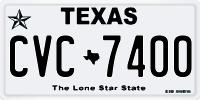 TX license plate CVC7400
