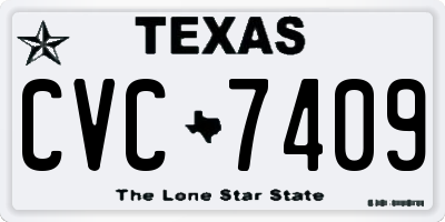 TX license plate CVC7409