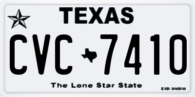 TX license plate CVC7410