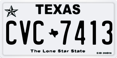 TX license plate CVC7413