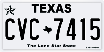 TX license plate CVC7415