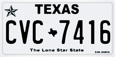 TX license plate CVC7416